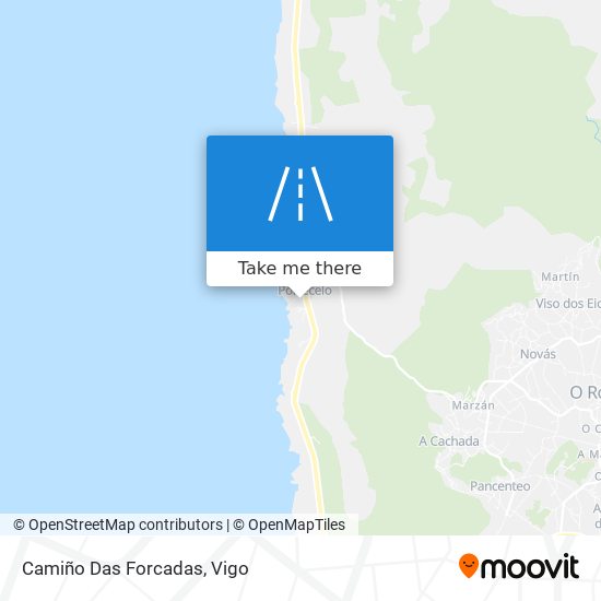 Camiño Das Forcadas map