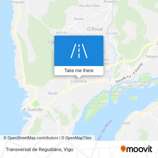 Transversal de Regudiáns map