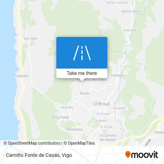 Camiño Fonte de Casás map