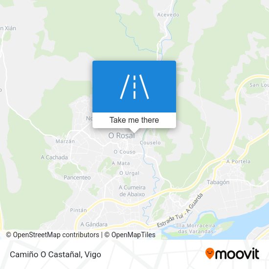 Camiño O Castañal map