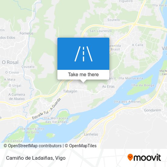 Camiño de Ladaiñas map