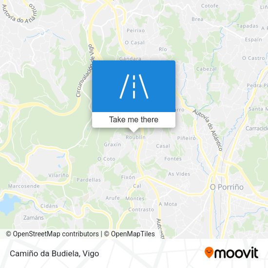 Camiño da Budiela map