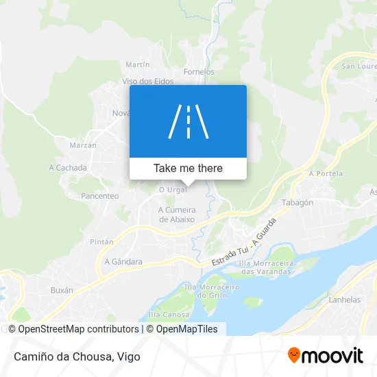 Camiño da Chousa map