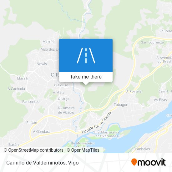 Camiño de Valdemiñotos map