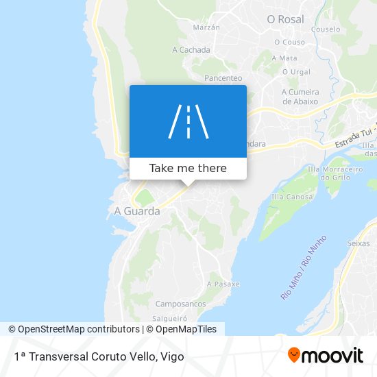 mapa 1ª Transversal Coruto Vello