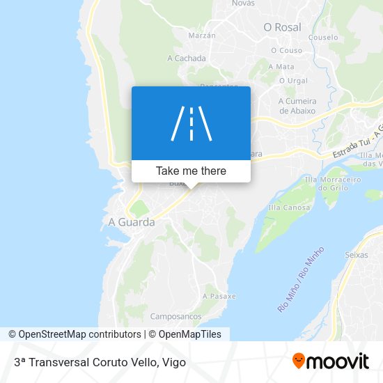3ª Transversal Coruto Vello map