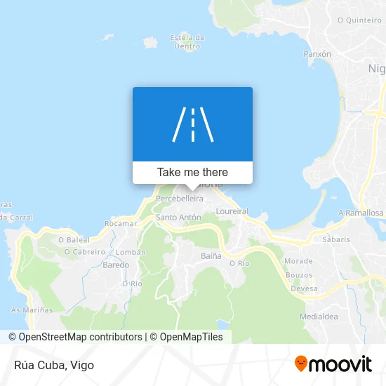 Rúa Cuba map
