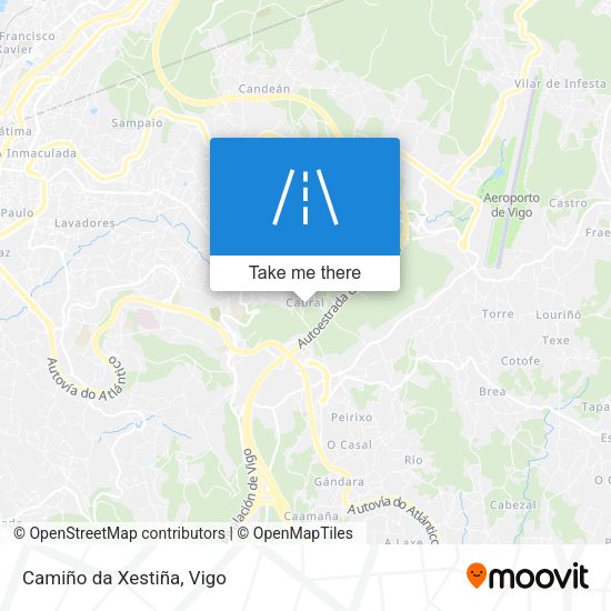 Camiño da Xestiña map