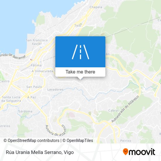 Rúa Urania Mella Serrano map
