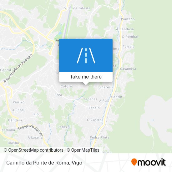 Camiño da Ponte de Roma map