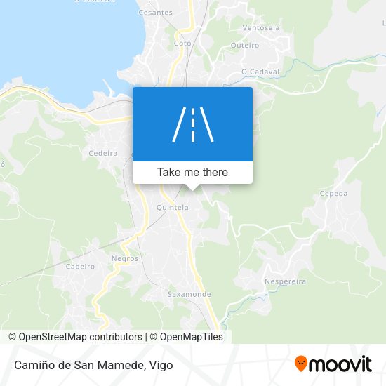 Camiño de San Mamede map