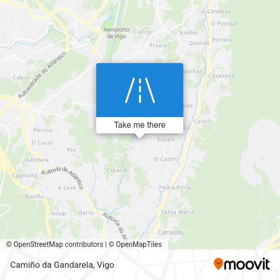 Camiño da Gandarela map