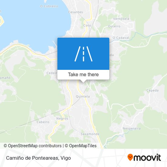 Camiño de Ponteareas map