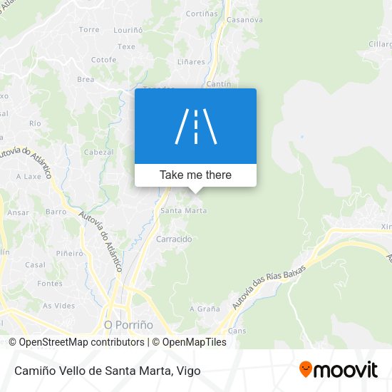 Camiño Vello de Santa Marta map
