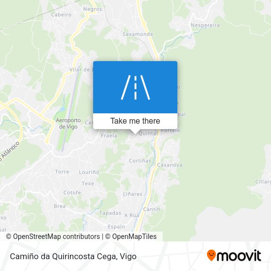 Camiño da Quirincosta Cega map