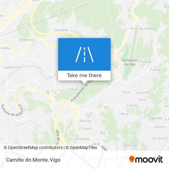 mapa Camiño do Monte