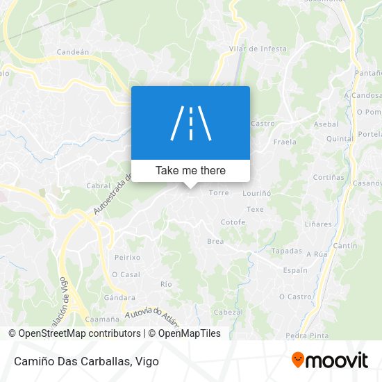 Camiño Das Carballas map