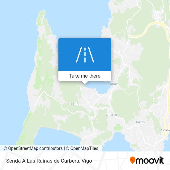 Senda A Las Ruínas de Curbera map