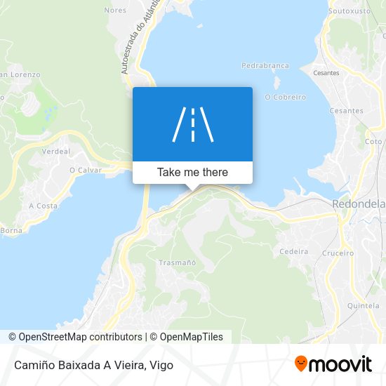 Camiño Baixada A Vieira map