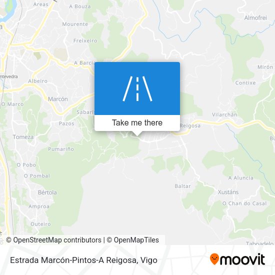 Estrada Marcón-Pintos-A Reigosa map