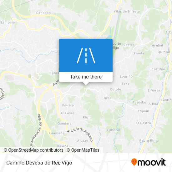 Camiño Devesa do Rei map