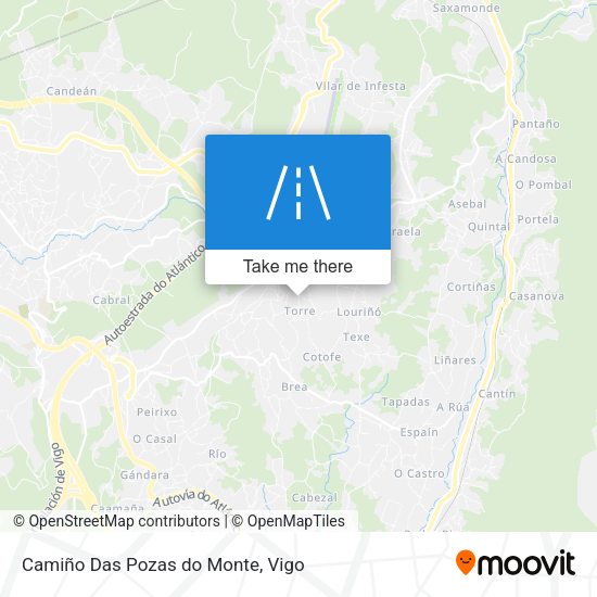 Camiño Das Pozas do Monte map