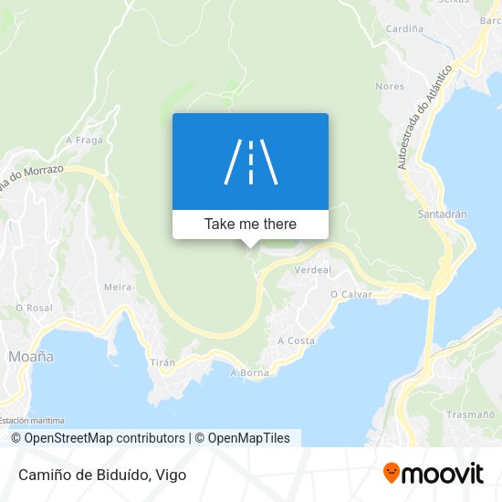 Camiño de Biduído map