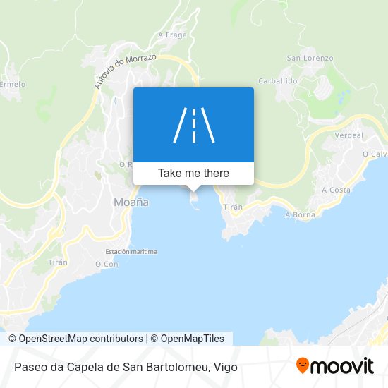 Paseo da Capela de San Bartolomeu map