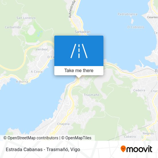 Estrada Cabanas - Trasmañó map