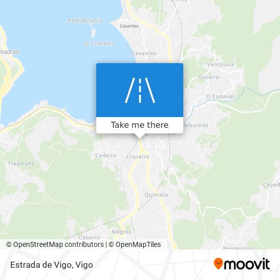 mapa Estrada de Vigo