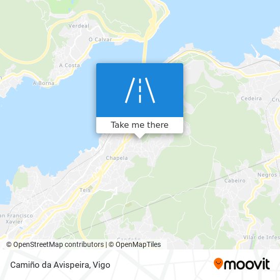 Camiño da Avispeira map