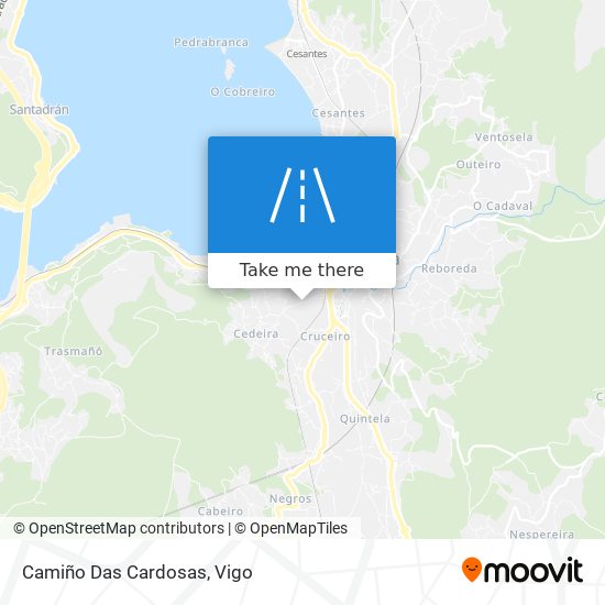 Camiño Das Cardosas map