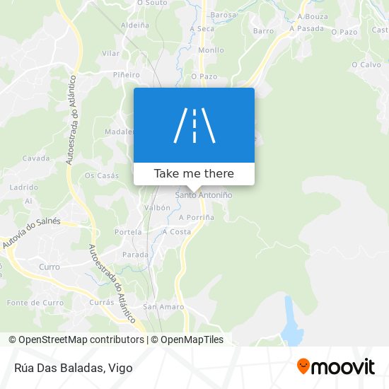 Rúa Das Baladas map