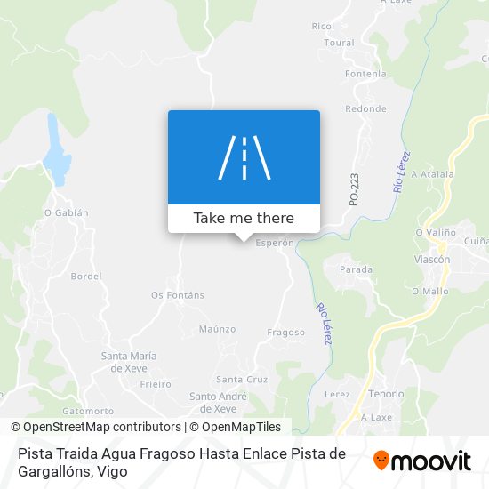 mapa Pista Traida Agua Fragoso Hasta Enlace Pista de Gargallóns