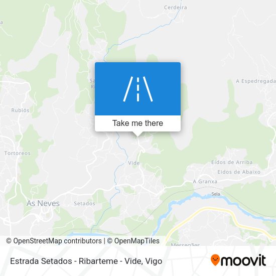 Estrada Setados - Ribarteme - Vide map