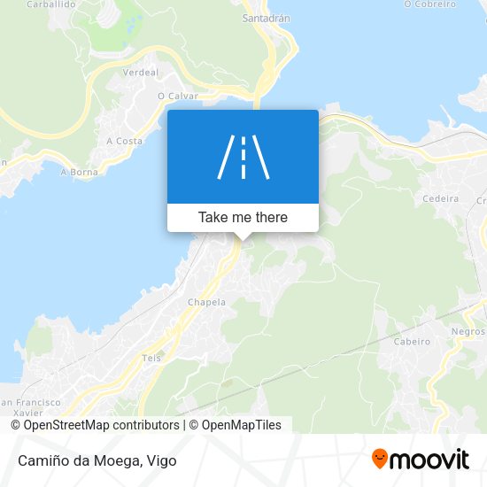 Camiño da Moega map