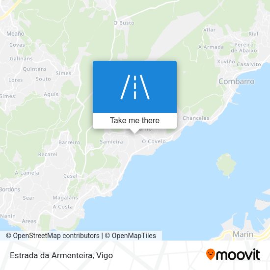 Estrada da Armenteira map