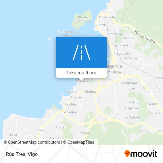 Rúa Tres map