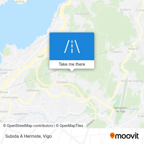 Subida A Hermide map