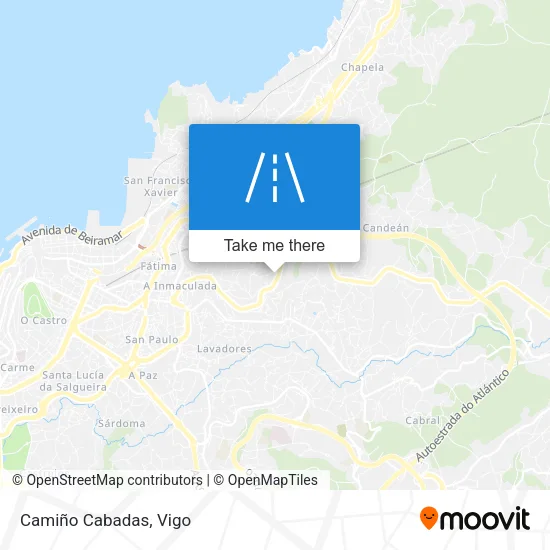 Camiño Cabadas map
