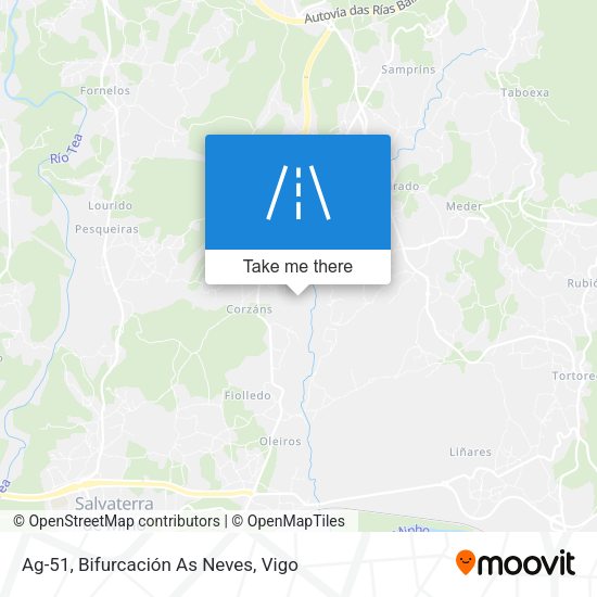 Ag-51, Bifurcación As Neves map