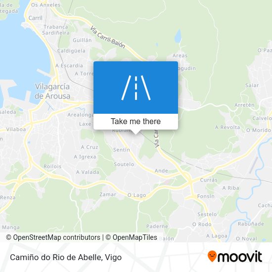 Camiño do Rio de Abelle map