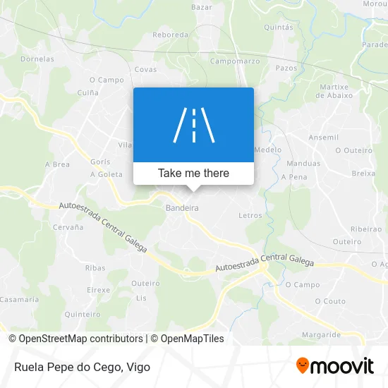 Ruela Pepe do Cego map