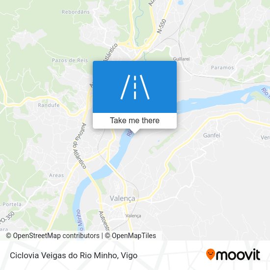 Ciclovia Veigas do Rio Minho map