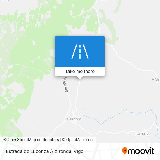 Estrada de Lucenza Á Xironda map