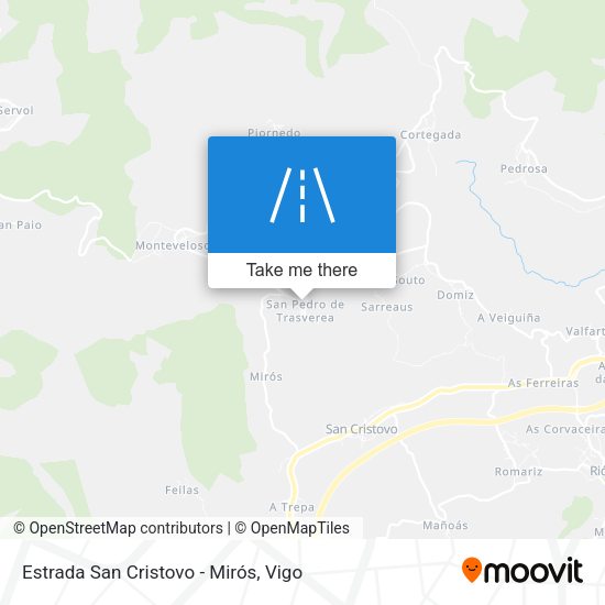 Estrada San Cristovo - Mirós map