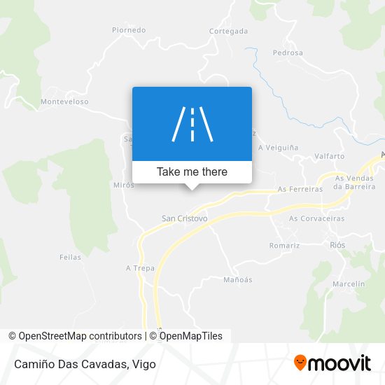 Camiño Das Cavadas map