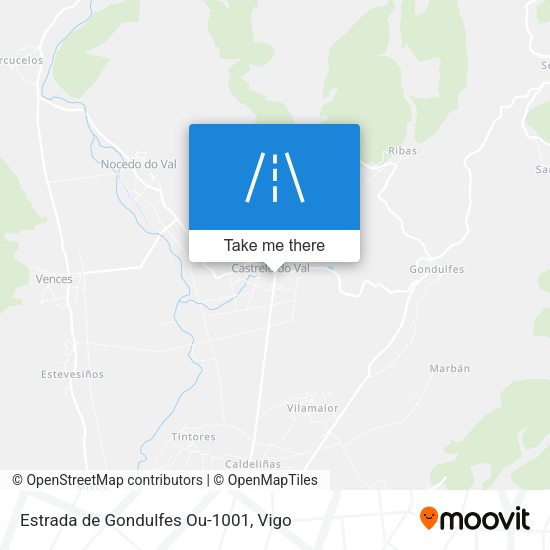 Estrada de Gondulfes Ou-1001 map