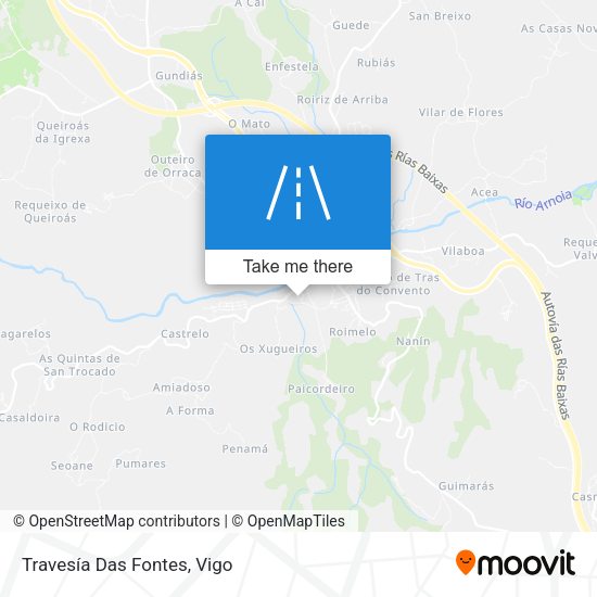 Travesía Das Fontes map