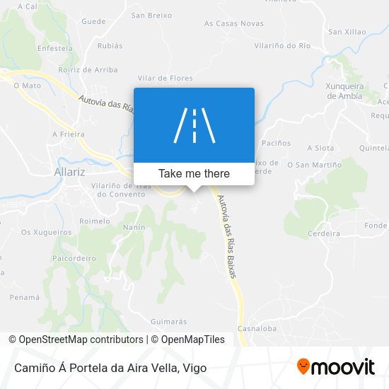 Camiño Á Portela da Aira Vella map